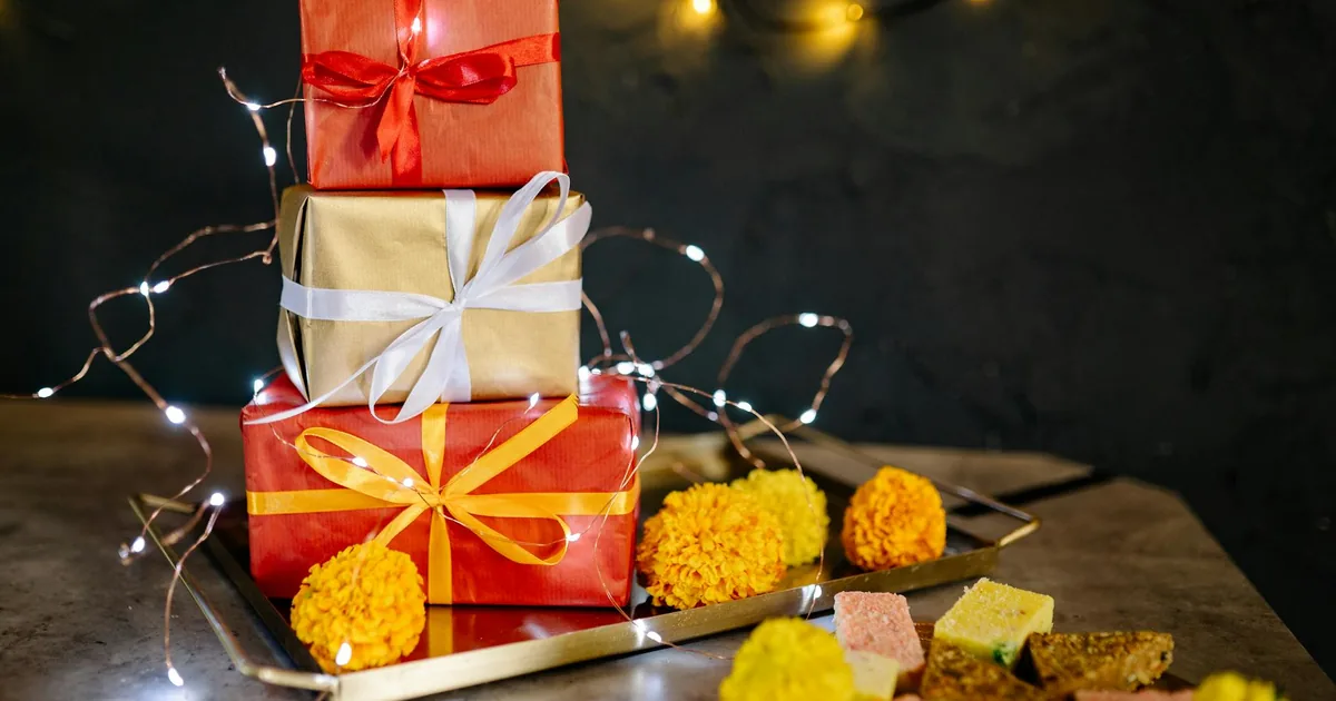 Diwali sweet boxes and dry fruit hamper packed for international gift courier from Hyderabad to USA and UAE