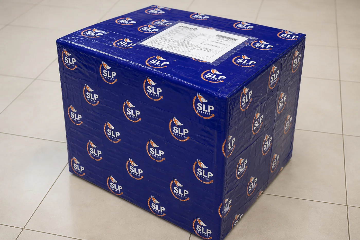 Packed international courier parcel prepared in Hyderabad for delivery to Bahrain
