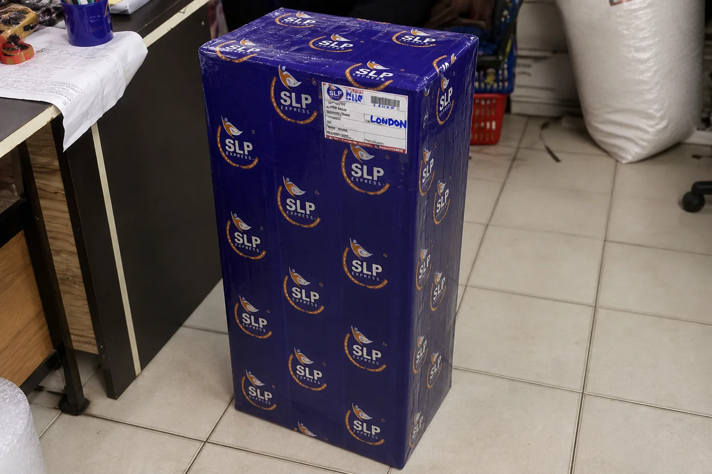 Packed eligible medicine courier parcel prepared in Hyderabad for delivery to Austria