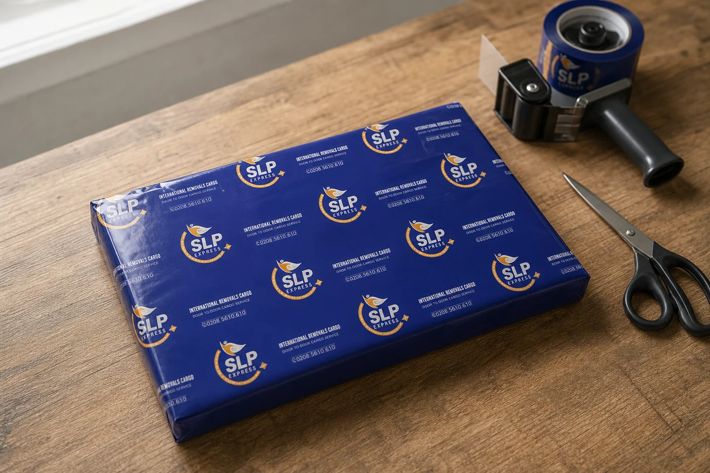 Packed international courier parcel prepared in Hyderabad for delivery to Poland