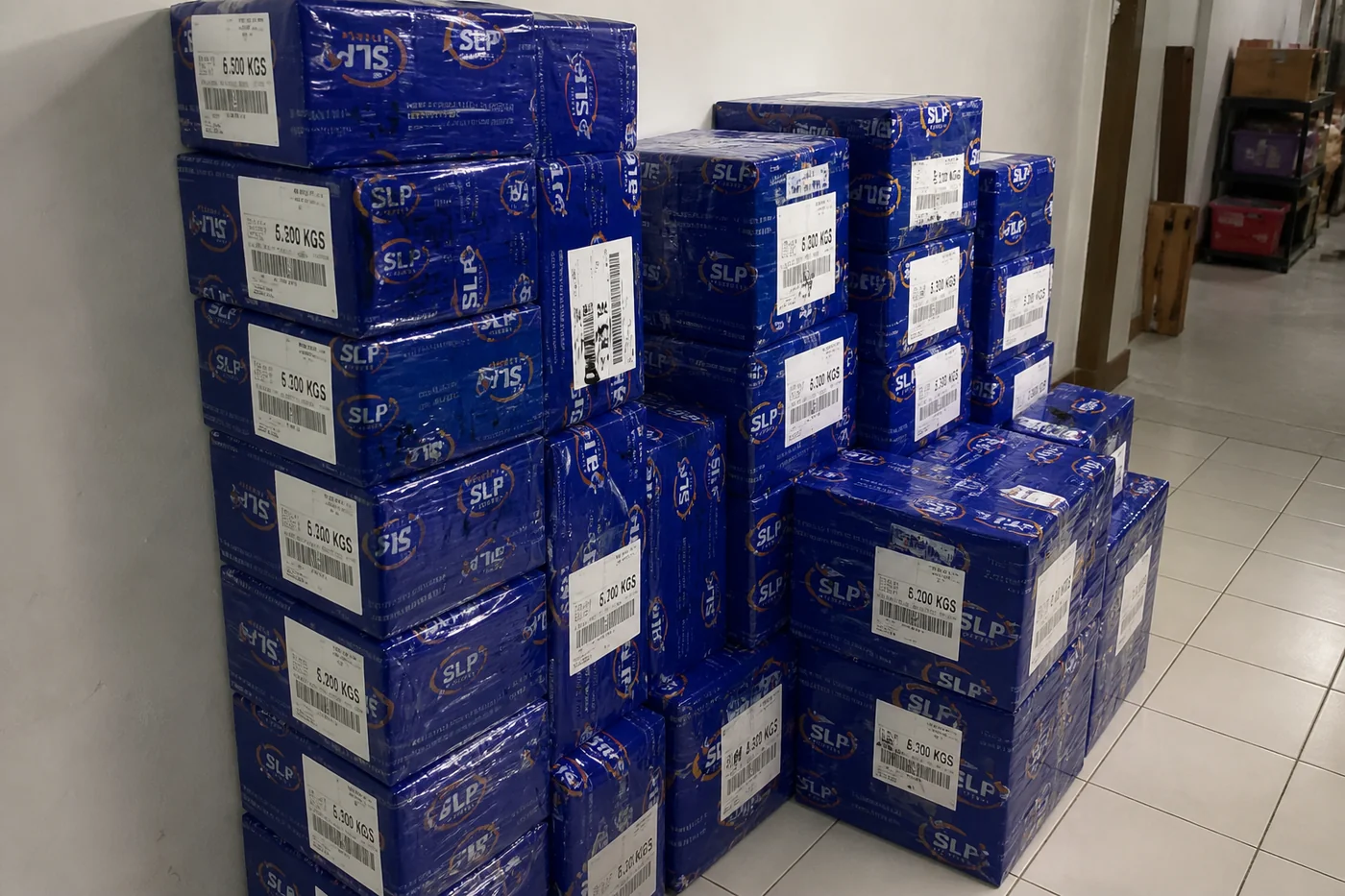 Packed international courier parcel prepared in Hyderabad for delivery to Croatia