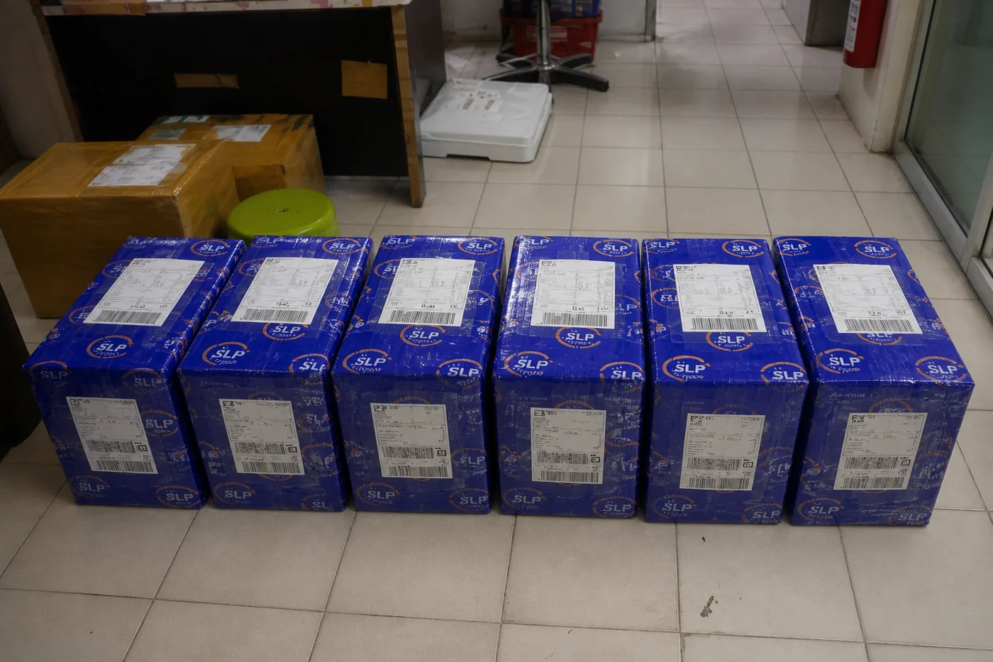 Packed eligible medicine courier parcel prepared in Hyderabad for delivery to Hungary