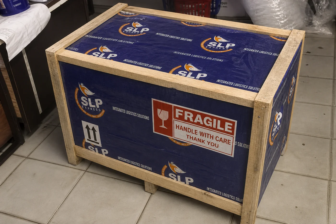 Packed eligible medicine courier parcel prepared in Hyderabad for delivery to Denmark