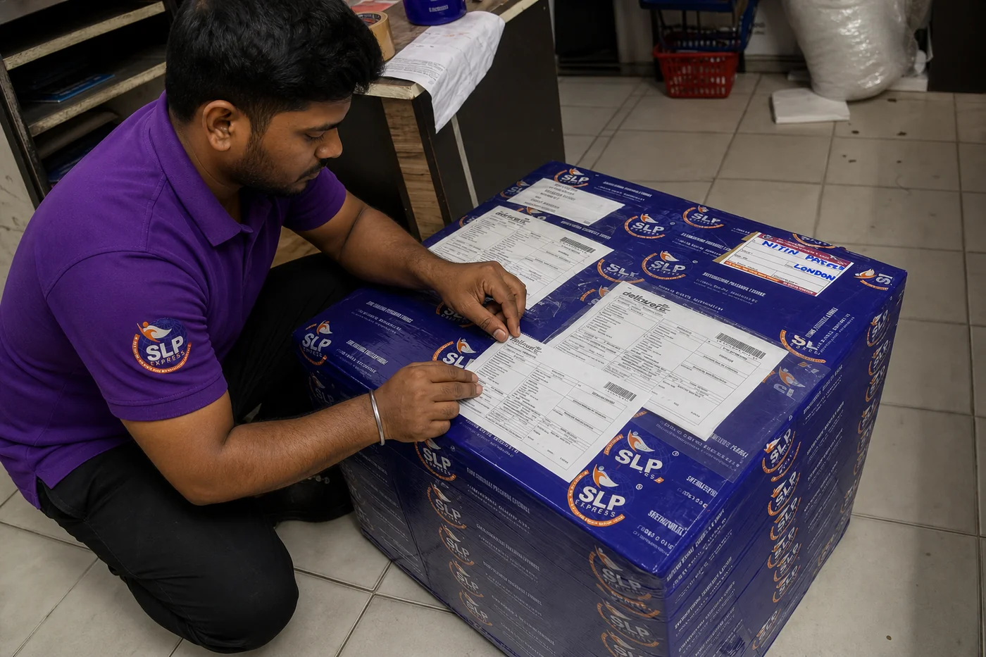 SLP Express organising shipment records for Austria