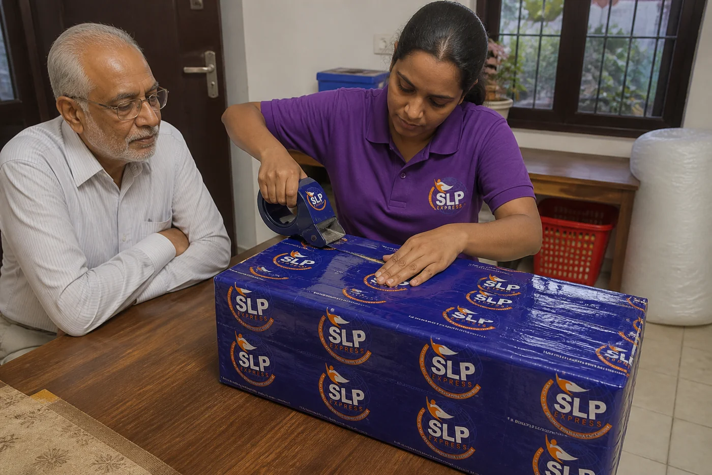 Packed eligible medicine courier parcel prepared in Hyderabad for delivery to Iceland