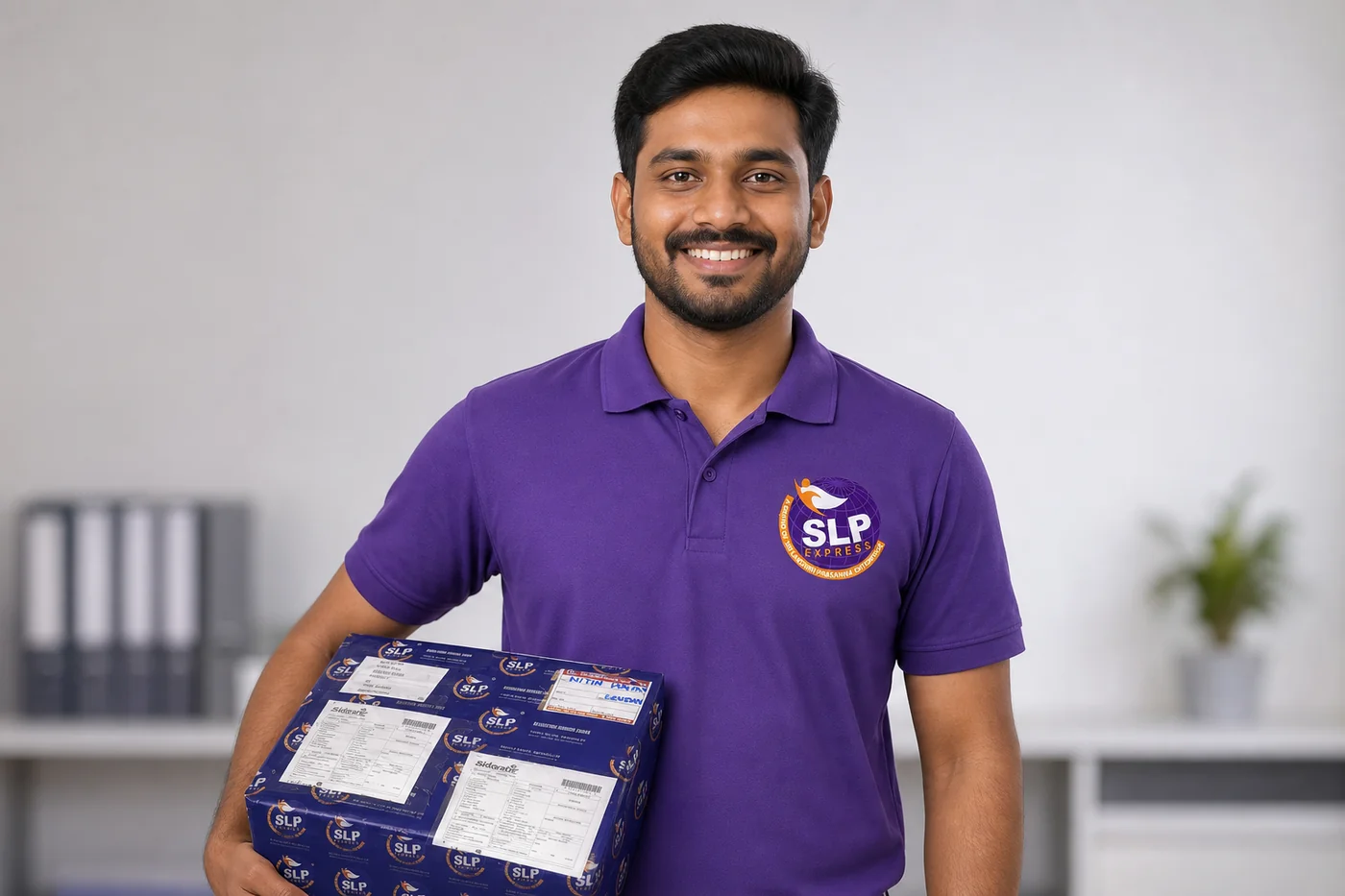 Packed eligible medicine courier parcel prepared in Hyderabad for delivery to Norway