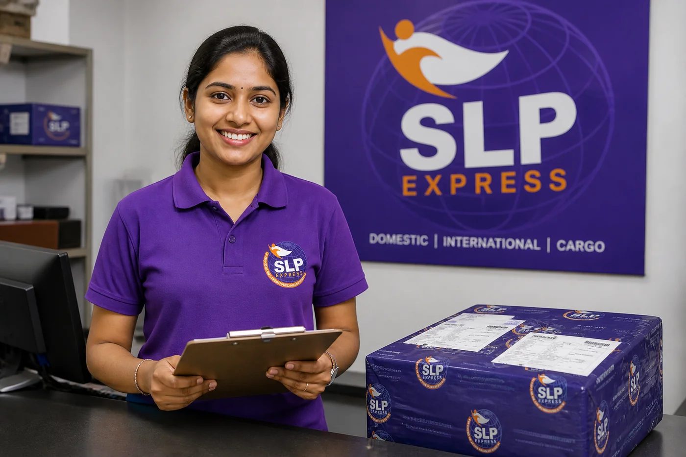 Packed eligible medicine courier parcel prepared in Hyderabad for delivery to Luxembourg
