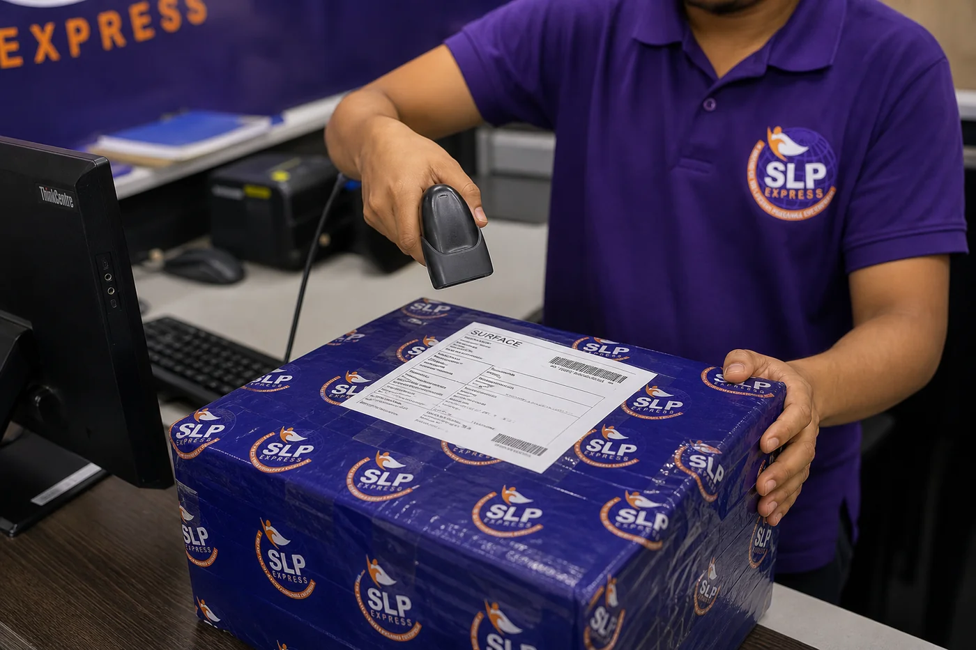 SLP Express shipment and tracking support for an eligible medicine courier parcel to Lithuania